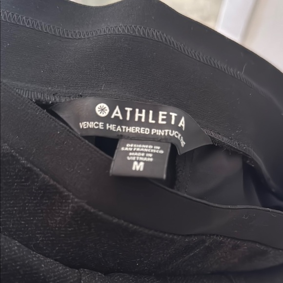 Athleta Venice Pintuck Black Heathered Pants - Picture 1 of 5